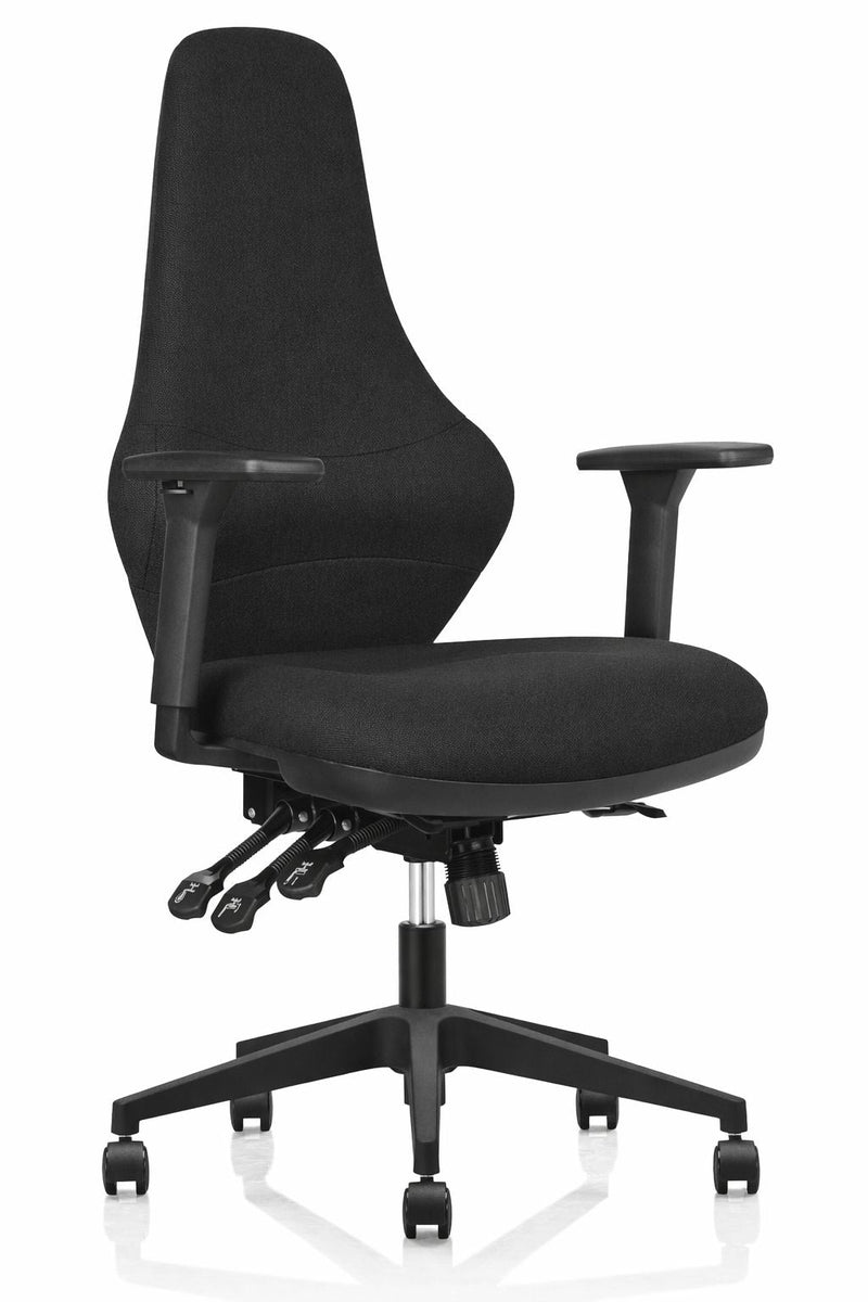 Ergora Medium Back Posture Chair side view showing seat and back adjustment profile