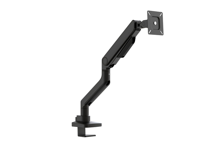 Forge Single Monitor Arm in black with articulated arm detail