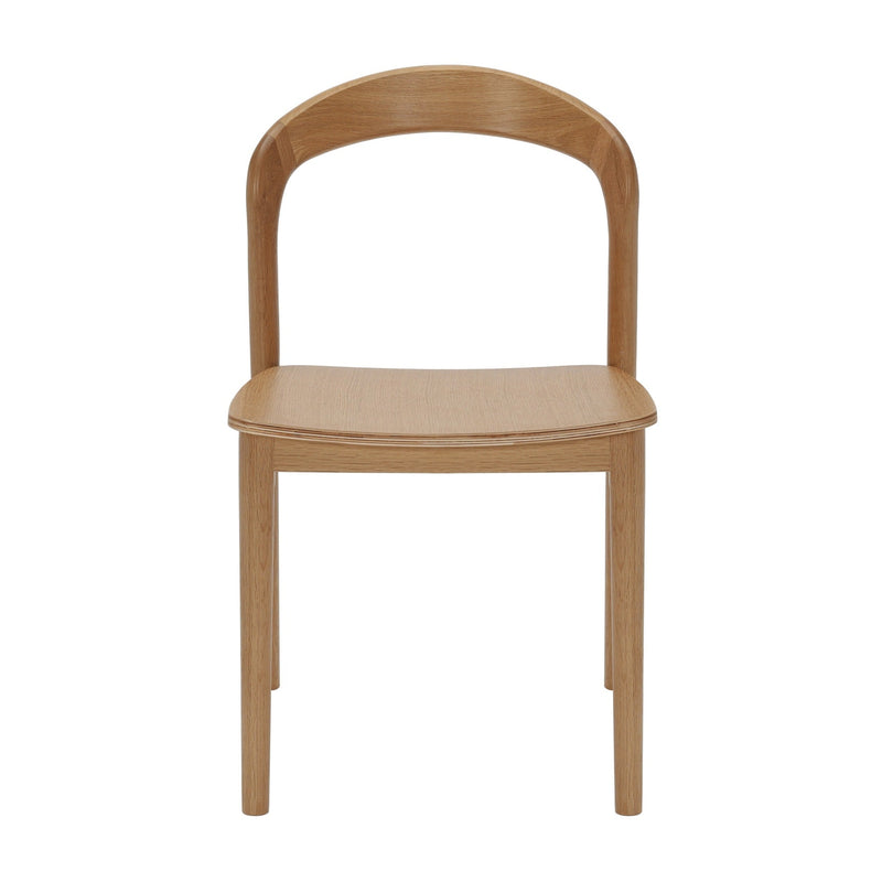 Nodo Chair American Oak angled view showing timber seat and back