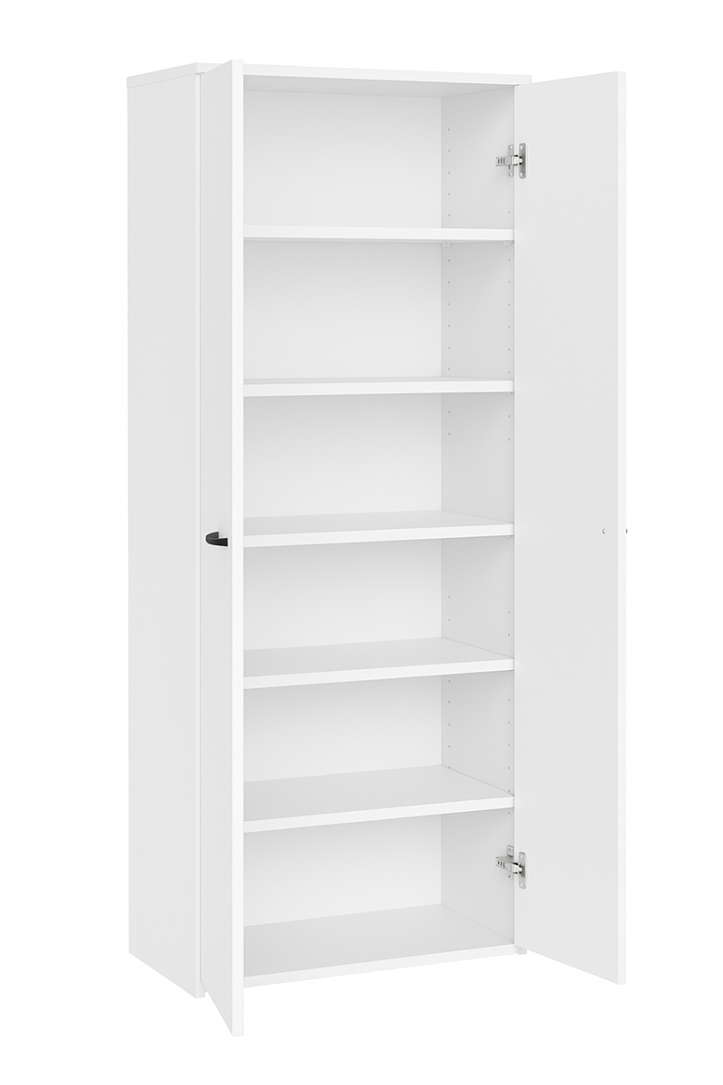 white Tall Cupboard 2 Doors