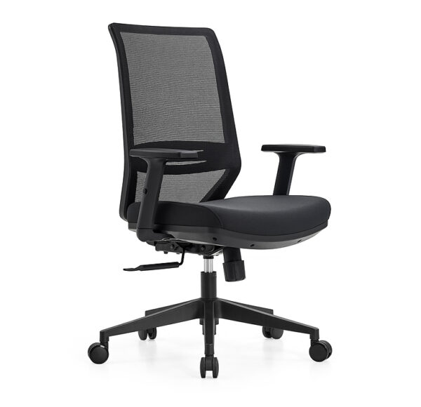 Win Spec chair with black frame viewed from the front angle