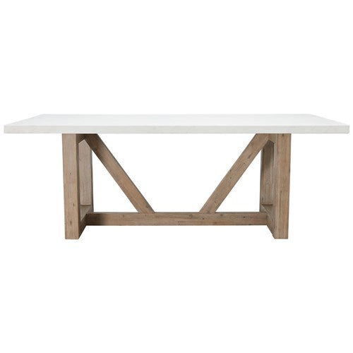 Nova 2100 Faux White Marble Dining Table