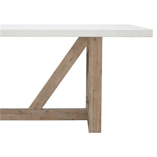 Nova 2100 Faux White Marble Dining Table