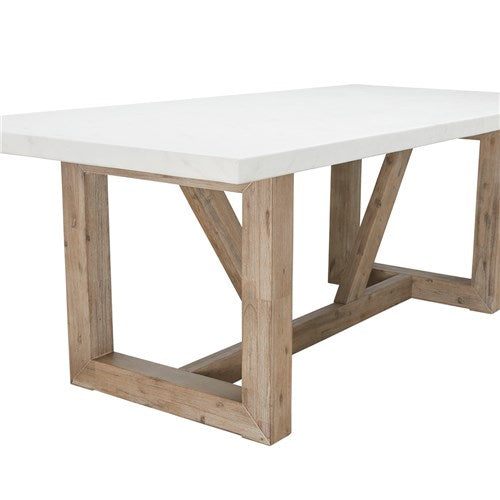 Nova 2100 Faux White Marble Dining Table