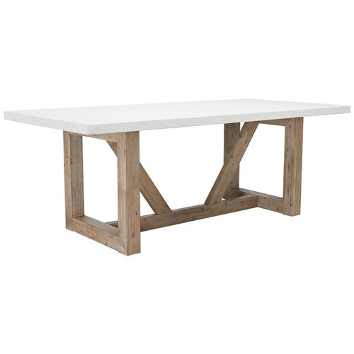 Nova 2100 Faux White Marble Dining Table