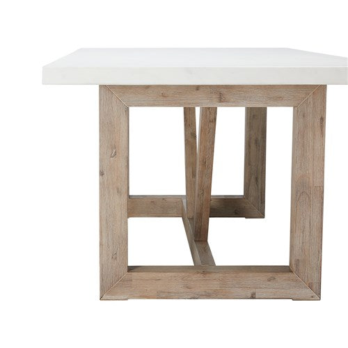 Nova 2100 Faux White Marble Dining Table