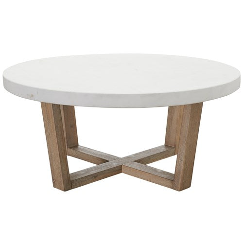 Nova Faux White Marble Coffee Table