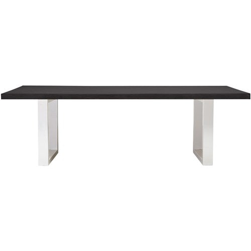 Apollo White 2100 Black Polished Concrete Dining Table