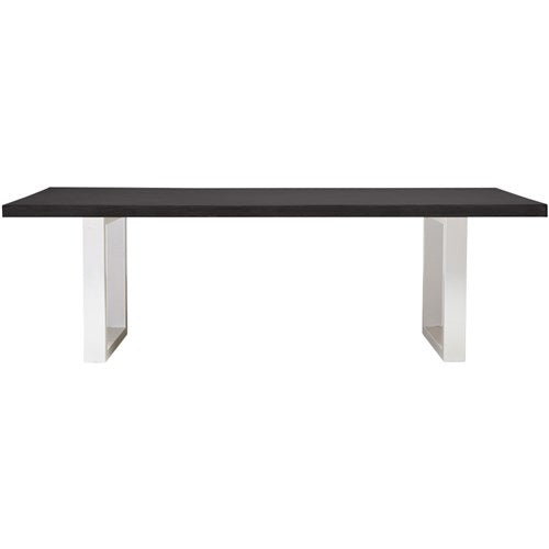 Apollo White 2100 Black Polished Concrete Dining Table