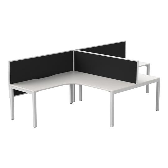 Cubit + Connect 30 - Two Person Corner Workstations – 3 Screens - Two Person Cluster - pimp-my-office-au