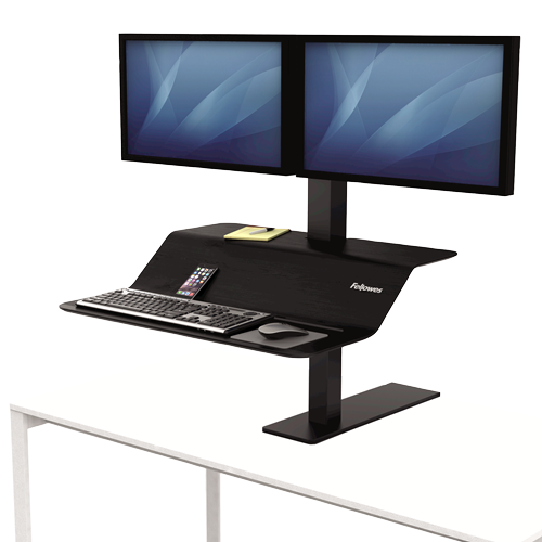 FELLOWES® SIT STAND WORKSTATION - LOTUS™ VE - DUAL MONITOR