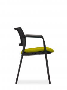 Altus Side Chair reception chair with supportive mesh back and upholstered seat