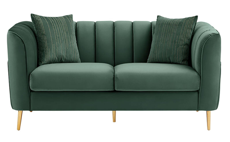Alexia 2 Seater Sofa - Fabric Green
