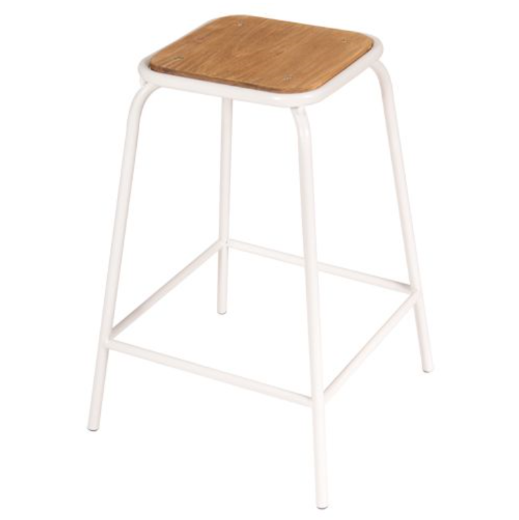 CONCEPT TUBE COUNTER STOOL - WHITE/BROWN - Stools - pimp-my-office-au