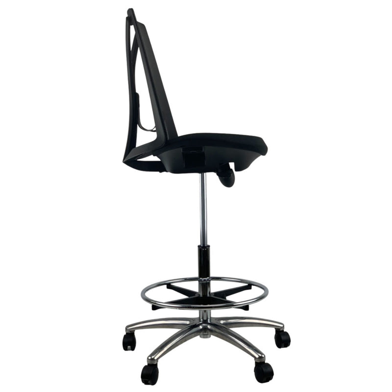 VOGUE-Black-MIDNIGHT-Mesh-Chrome-Base-Drafting-Office-Chair 
