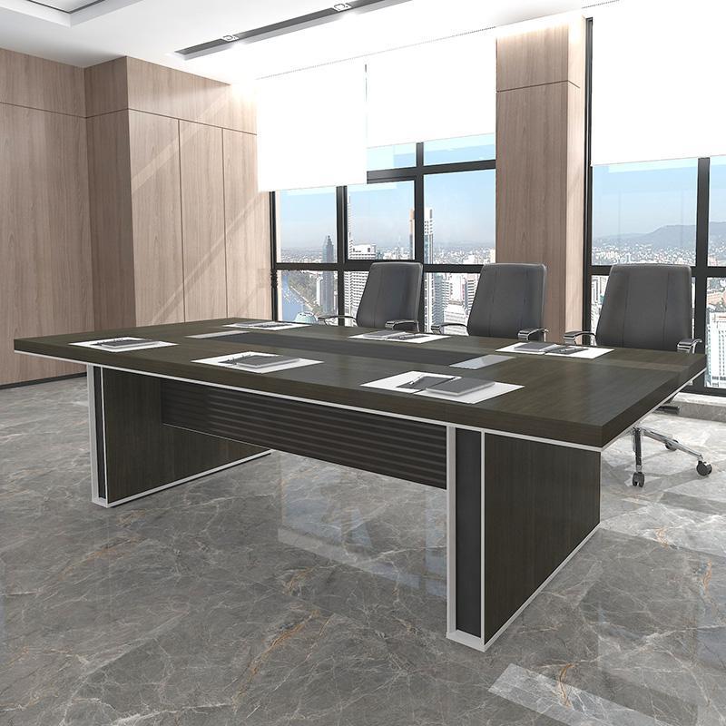 MATEES Boardroom Table 2.8M - Grey/Brown