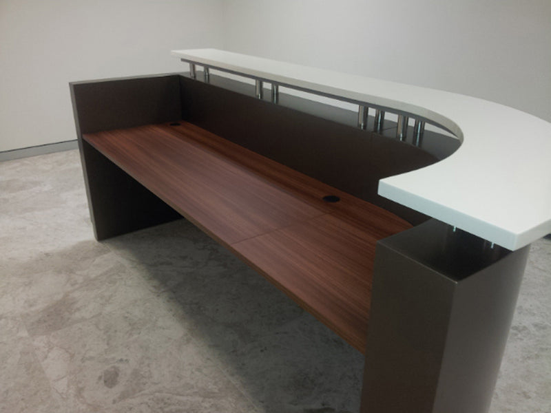 Executive J-Shape Reception Counter - Reception Desk for Office use