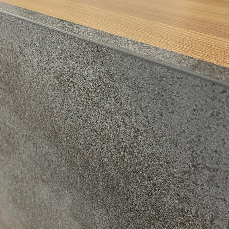JARIN Reception Desk 2.4M Right Panel - Carbon Grey & White Colour