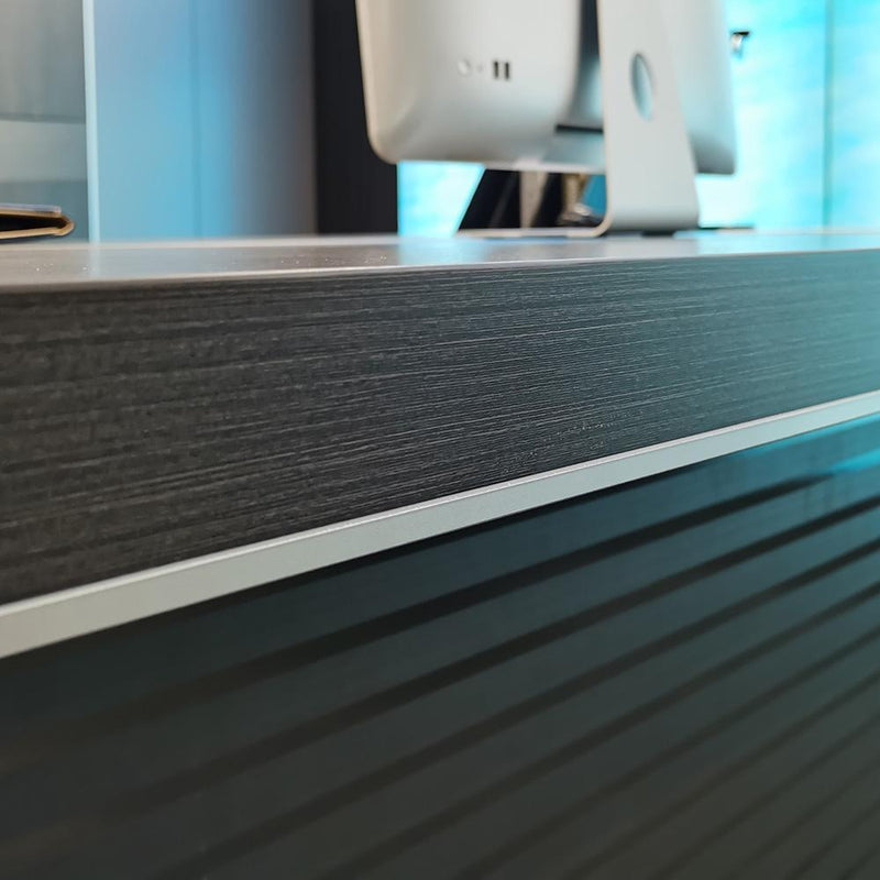MATEES Boardroom Table 2.8M - Grey/Brown