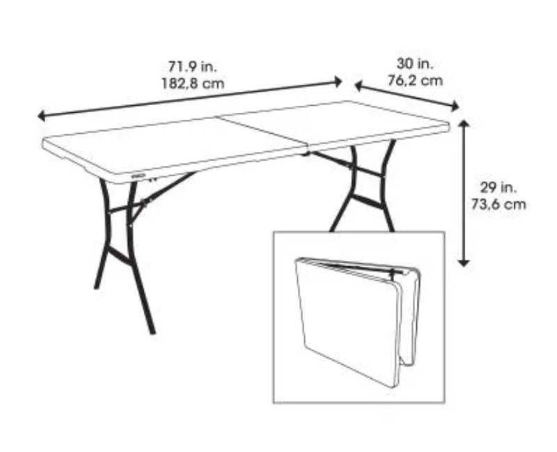 Lifetime 6ft Bi-Folding table