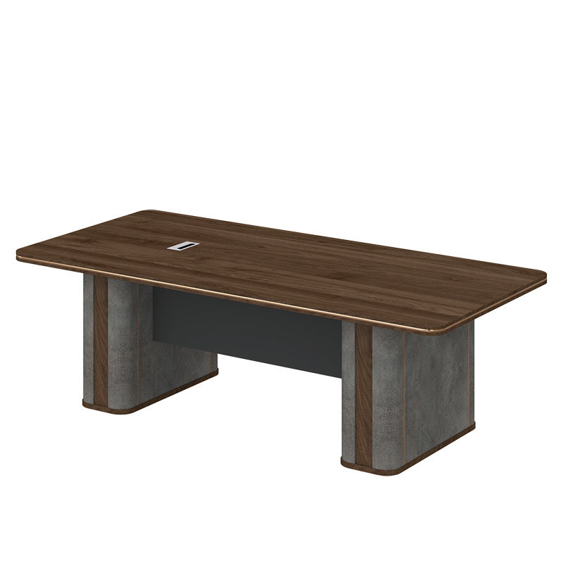 JAGGER Boardroom Table 240cm - Walnut & Grey Colour
