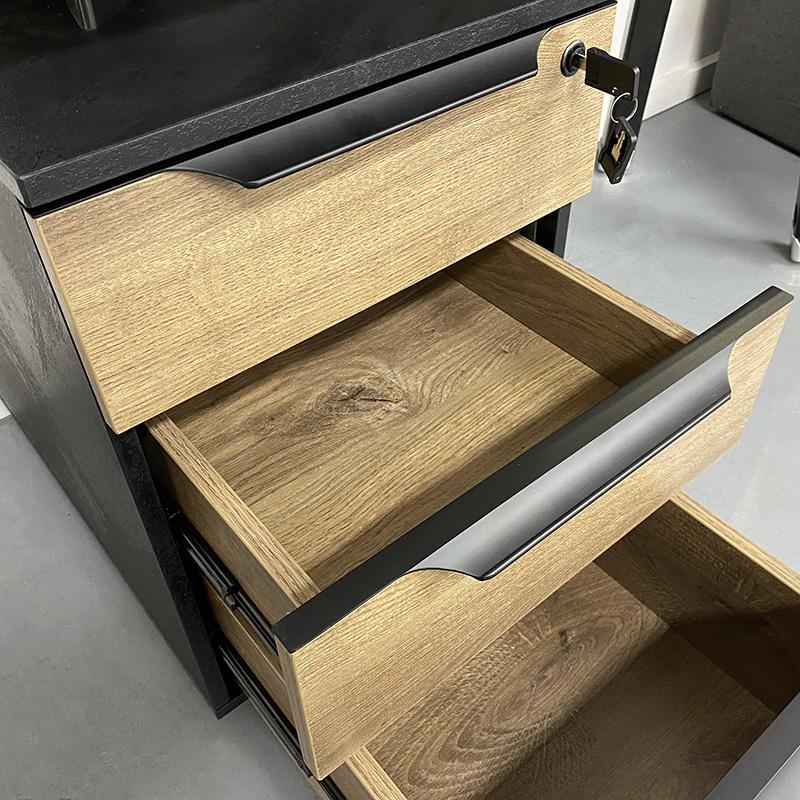 ARTO 2 Person Workstation with 2 Cabinets