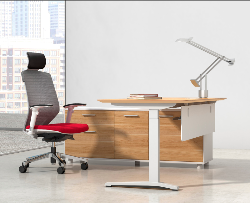 Potenza Height Adjustable Executive Desk - sit to stand
