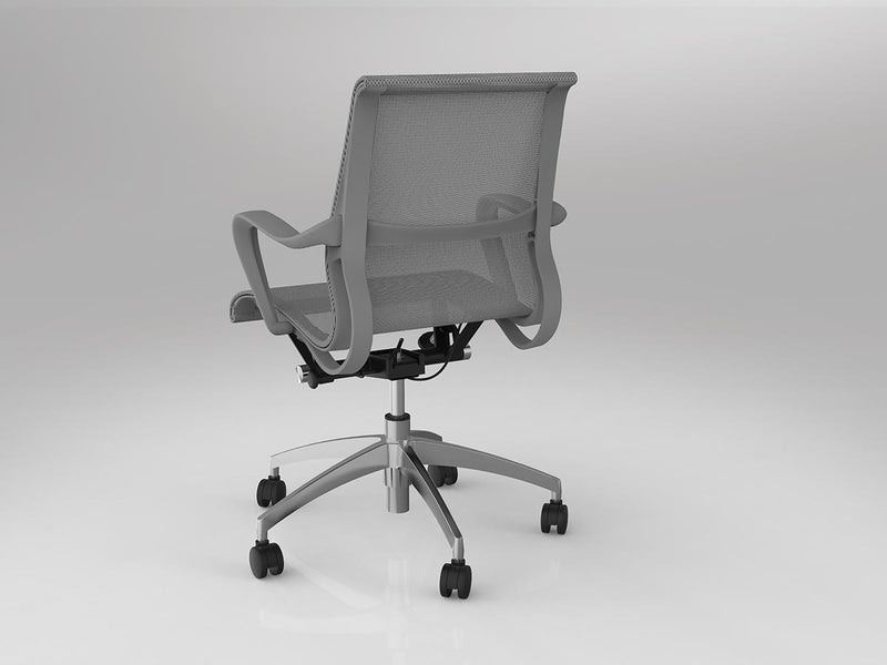 Scroll Meeting Room Chair - Grey mesh