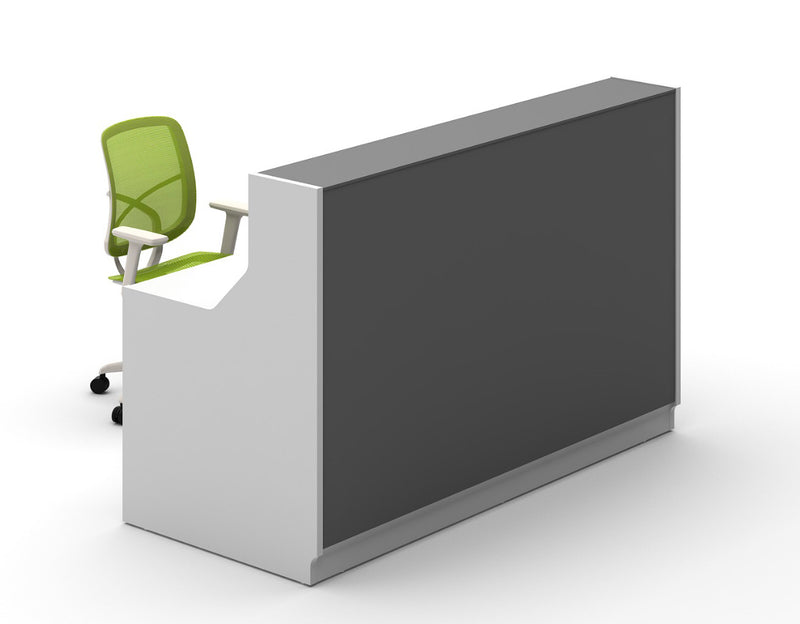 Roma Reception desk - Grey glass